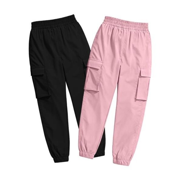 2 Piece Elastic Waist Cargo Pants - Picture 2 of 16